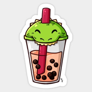 Bubble Milk Tea-Rex Sticker